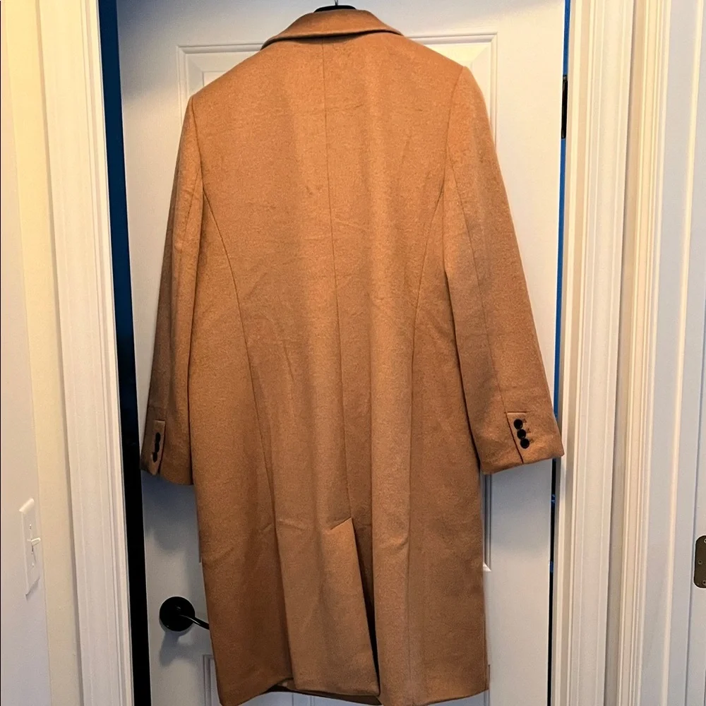 LOFT Women's Camel Double-Breasted Trench Coat - Picture 4 of 4